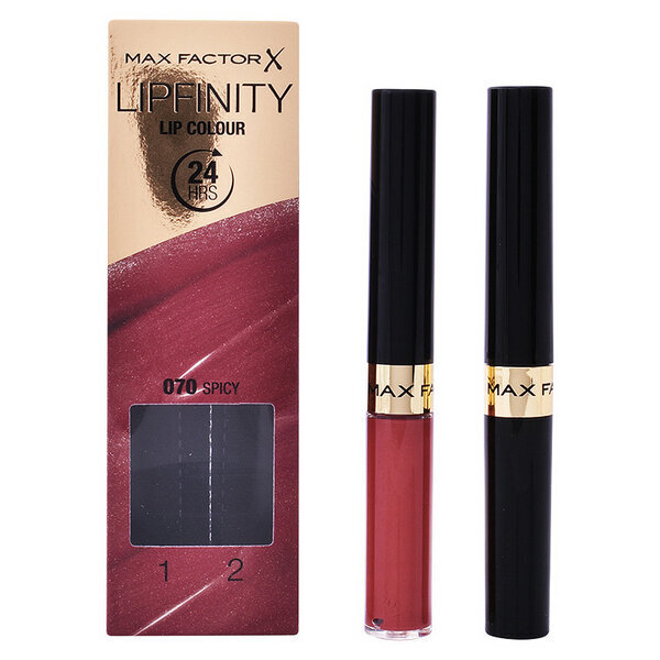 'Naiste komeetika komplekt Lipfinity Max Factor 2 pcs' цена и информация | Huulepulgad, -läiked, -palsamid, vaseliin | kaup24.ee