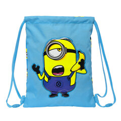 Paeltega kingikott Minions Minionstatic Sinine (26 x 34 x 1 cm) hind ja info | Koolikotid, sussikotid | kaup24.ee