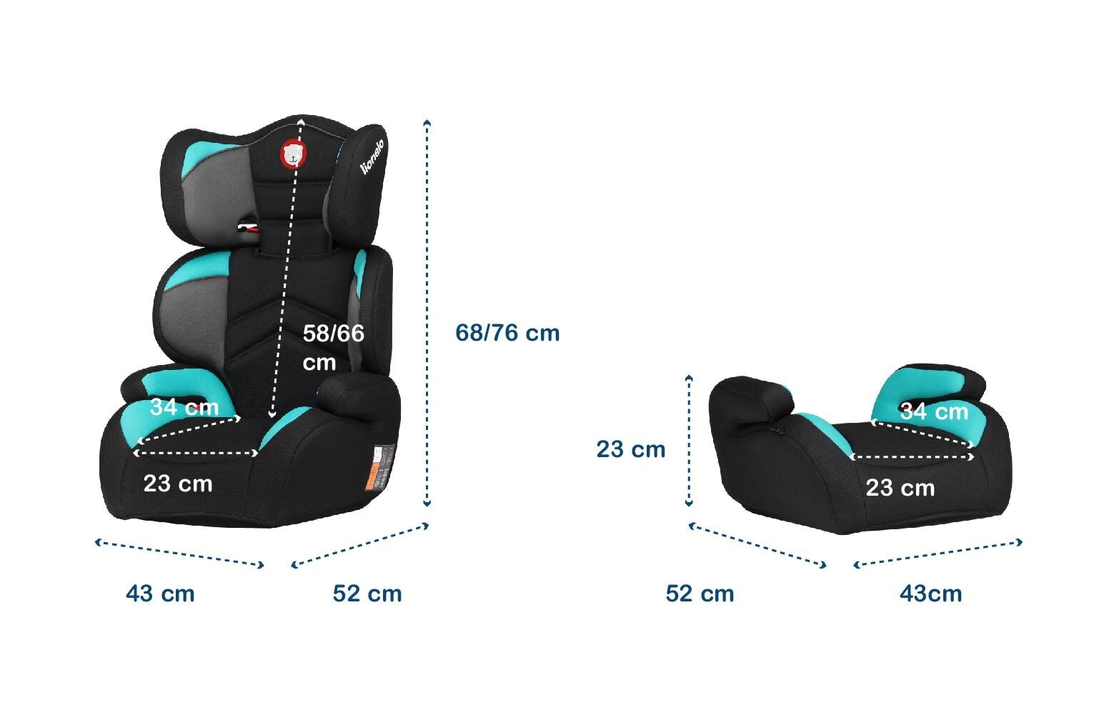 Turvatool Lionelo Lars 15-36 kg, Tuquose цена и информация | Turvatoolid | kaup24.ee