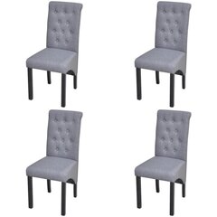 Обеденные стулья, обитые тканью, с высокой спинкой, 4 шт. цена и информация | Стулья для кухни и столовой | kaup24.ee