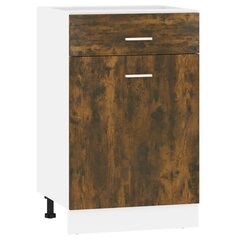 Alumine kapp 1D1S 50 x 46 x 81,5 cm, pruun/valge цена и информация | Кухонные шкафчики | kaup24.ee