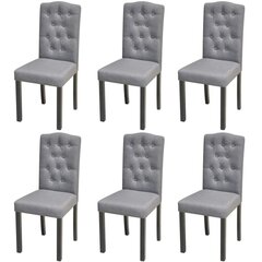 6 обеденных стульев с тканьевой обшивкой, цвет темно-серый цена и информация | Стулья для кухни и столовой | kaup24.ee