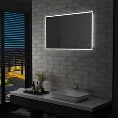 vannitoa LED-seinapeegel puutetundliku anduriga 100 x 60 cm цена и информация | Зеркала | kaup24.ee