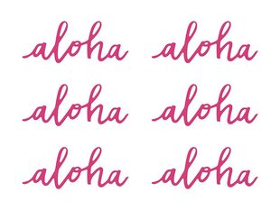 Бумажные декорации Aloha, розовые, 5x12,5 см, 1 упаковка/6 штук цена и информация | Праздничные декорации | kaup24.ee