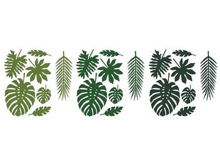 Бумажные декорации Aloha Tropical Leaves Mix 1 коробка/40 упаковок (1 упаковка/21 штука) цена и информация | Праздничные декорации | kaup24.ee