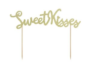 Tikukaunistus Sweet Love Sweet Kisses, 16,5 cm, 1 karp/50 pk (1 pk/1 tk) цена и информация | Праздничная одноразовая посуда | kaup24.ee