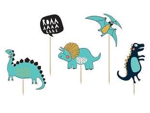 Tikukaunistus Dinosaurs Mix, 10,5-20 cm, 1 karp/50 pk (1 pk/5 tk) цена и информация | Праздничная одноразовая посуда | kaup24.ee