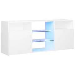 telerialus LED-tuledega, valge, 120x30x50 cm цена и информация | Тумбы под телевизор | kaup24.ee