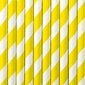 Paberkõrred, kollane valge, 19,5 cm, 1 pk/10 tk hind ja info | Ühekordsed nõud | kaup24.ee