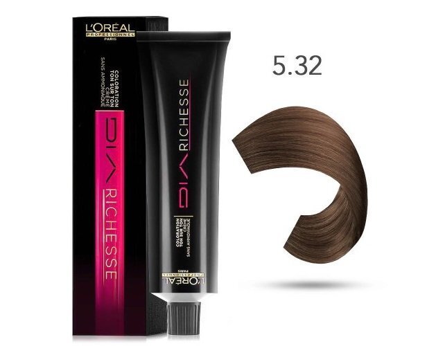 Juuksevärv L'Oreal Professionnel DiaRichesse 50 ml, 5.32 Coffee Brown цена и информация | Juuksevärvid | kaup24.ee