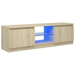 telerialus LED-tuledega, sonoma tamm, 120 x 30 x 35,5 cm цена и информация | Тумбы под телевизор | kaup24.ee