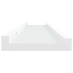 pildiraami seinariiulid 2 tk, valge, 40 x 9 x 3 cm MDF цена и информация | Полки | kaup24.ee