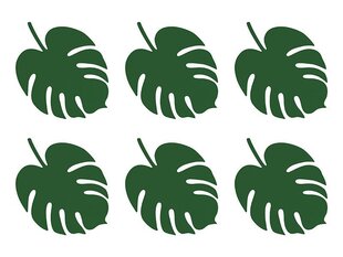 Настольные карточки Aloha Monstera, зеленые, 14,5x11 см, 1 коробка/50 упаковок (1 упаковка/6 штук) цена и информация | Праздничные декорации | kaup24.ee