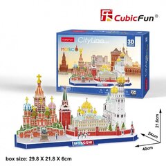 3D pusle CubicFun City Line Moskwa, 204-osaline hind ja info | Pusled | kaup24.ee