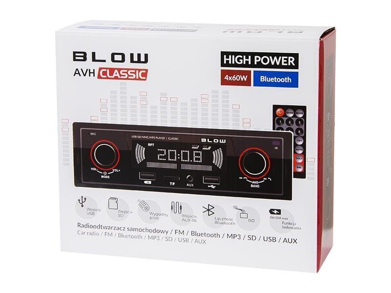 BLOW CLASSIC 78-287 auto stereo Bluetoothiga цена и информация | Autoraadiod, multimeedia | kaup24.ee