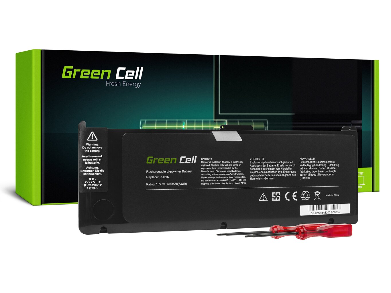 Green Cell A1309 Laptop Battery for Apple MacBook Pro 17 A1297 (Early 2009, Mid 2010) hind ja info | Sülearvuti akud | kaup24.ee