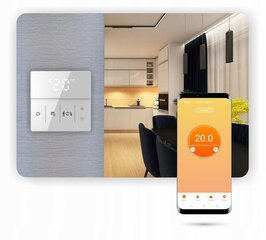 Zigbee-toatermostaat TUYA 3A PRO valge цена и информация | Нагревательные коврики для пола и зеркал | kaup24.ee