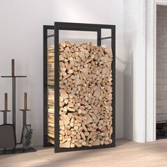 küttepuude rest, mattmust, 50x28x94 cm, teras цена и информация | Принадлежности для отопительного оборудования | kaup24.ee