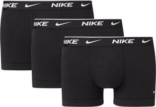 Nike meeste bokserid EVERYDAY COTTON STRETCH TRUNK 3pk, must hind ja info | Meeste aluspesu | kaup24.ee