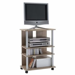 FMD teler/Hi-Fi riiul, 3 kambriga, 65 x 40 x 79,2 cm, tammepuit цена и информация | Комоды | kaup24.ee