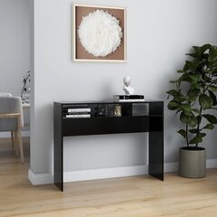 konsoollaud, must, 105x30x80 cm, puitlaastplaat цена и информация | Столы-консоли | kaup24.ee
