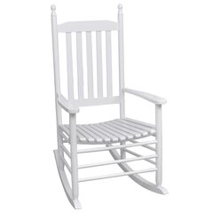 Кресло-качалка с изогнутым сиденьем, белое цена и информация | Стулья для кухни и столовой | kaup24.ee