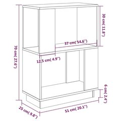 raamaturiiul/ruumijagaja, meepruun, 51x25x70 cm, männipuit цена и информация | Полки | kaup24.ee