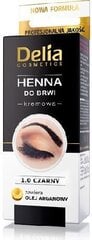 Kulmu- ja ripsmevärv Delia Cosmetics Henna Cream 15 ml, 1.0 Black hind ja info | Kulmuvärvid, -pliiatsid | kaup24.ee