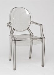 Кресло "Royal" по мотивам "Louis Ghost" серое с пластиком цена и информация | Стулья для кухни и столовой | kaup24.ee