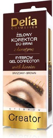 Geel kulmuvärv keratiiniga Delia Cosmetics Creator 7 ml, Brown цена и информация | Kulmuvärvid, -pliiatsid | kaup24.ee