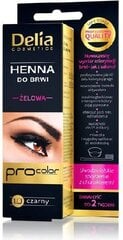Краска для бровей Delia Cosmetics Henna 15 мл, 1.0 Black цена и информация | Карандаши, краска для бровей | kaup24.ee