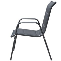 Уличные стулья, 4 шт., черные цена и информация | Садовые стулья, кресла, пуфы | kaup24.ee