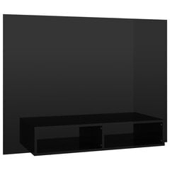 TV-seinariiul, kõrgläikega must, 120x23,5x90 cm, puitlaastplaat hind ja info | TV alused | kaup24.ee