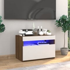 telerialus LED-tuledega, pruun tamm, 60 x 35 x 40 cm цена и информация | Тумбы под телевизор | kaup24.ee