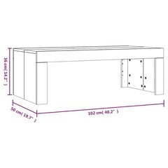 kohvilaud, must, 102 x 50 x 36 cm, tehispuit hind ja info | Diivanilauad | kaup24.ee