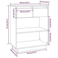 konsoolkapp, 60 x 34 x 75 cm, männipuit hind ja info | Elutoa väikesed kapid | kaup24.ee