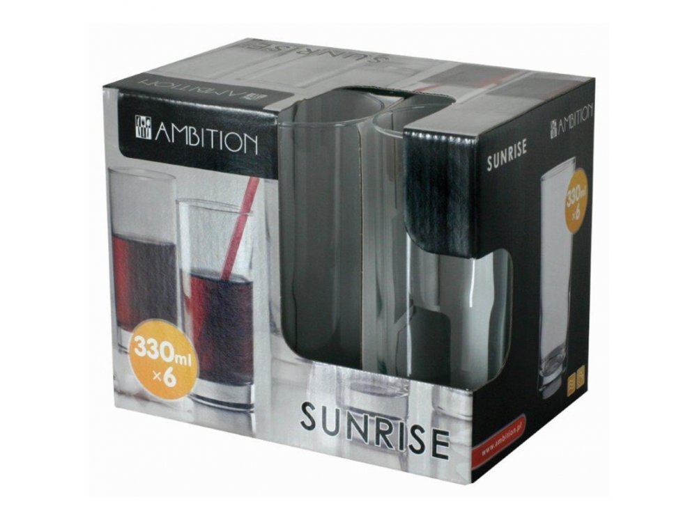 Klaaside komplekt AMBITION Sunrise, 330 ml цена и информация | Klaasid, tassid ja kannud | kaup24.ee