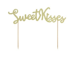 Украшение на торт Sweet Love - Sweet Kisses (1 упаковка / 1 штука) цена и информация | Праздничная одноразовая посуда | kaup24.ee