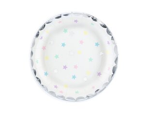 Бумажные тарелки Unicorn - Звезды, 18 см (1 упаковка / 6 штук) цена и информация | Праздничная одноразовая посуда | kaup24.ee
