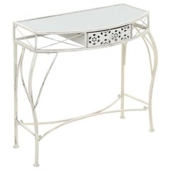 lisalaud prantsuse stiilis, metall 82 x 39 x 76 cm valge цена и информация | Журнальные столики | kaup24.ee