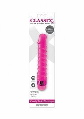 Вибратор Classix Candy Twirl Massager, розовый цена и информация | Вибраторы | kaup24.ee