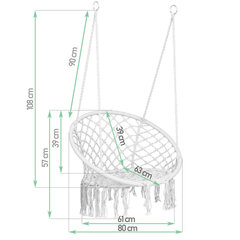Гамак-качели Sofotel Boho, песочного цвета цена и информация | Гамаки | kaup24.ee