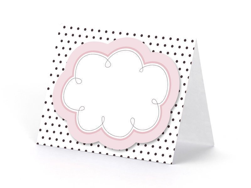 Püstiseisvad kaardid pilvega Sweets 8.4 x 6.8 cm (1 pakis / 6 tk), Mitmevärviline hind ja info | Peokaunistused | kaup24.ee