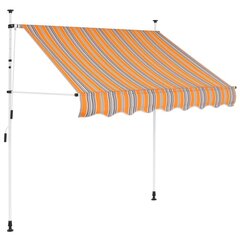 kokkupandav varikatus, 100 cm, kollase-sinisetriibuline цена и информация | Зонты, маркизы, стойки | kaup24.ee