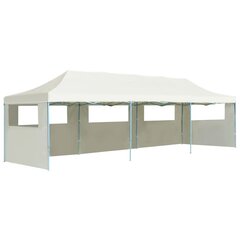 kokkupandav pop-up peotelk 5 külgseinaga, 870 x 291 x 315 cm, kreemjas цена и информация | Беседки, навесы, тенты | kaup24.ee