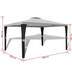 varjualune, katusega, 3 x 4 m, kreemjas hind ja info | Varikatused ja aiapaviljonid | kaup24.ee