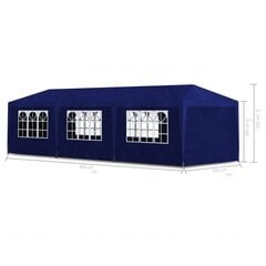 Синяя палатка с 8 стенами, 9 x 3 x 2,5 м цена и информация | Беседки, навесы, тенты | kaup24.ee