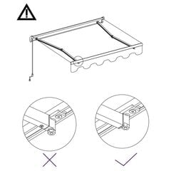 automaatselt kasutatav varikatus, 450 x 300 cm, oranž ja pruun цена и информация | Зонты, маркизы, стойки | kaup24.ee