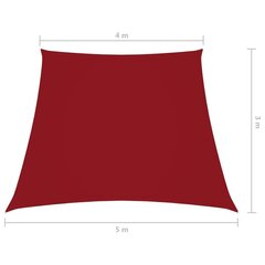 oxford-kangast päikesepuri trapets, 4/5 x 3 m, punane цена и информация | Зонты, маркизы, стойки | kaup24.ee