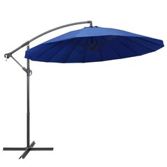 rippuv päikesevari, sinine, 3 m alumiiniumist postiga hind ja info | Päikesevarjud, markiisid ja alused | kaup24.ee